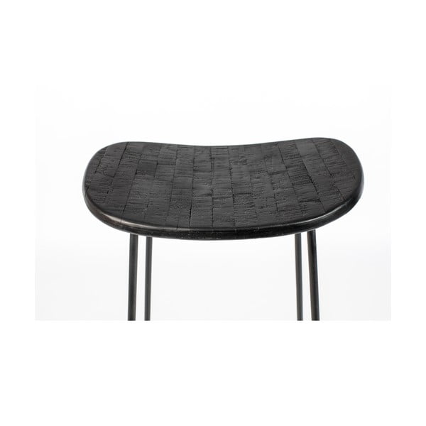 Scaun de bar negru 2 buc. (înălțime șezut 62 cm) Tangle – White Label-image-1