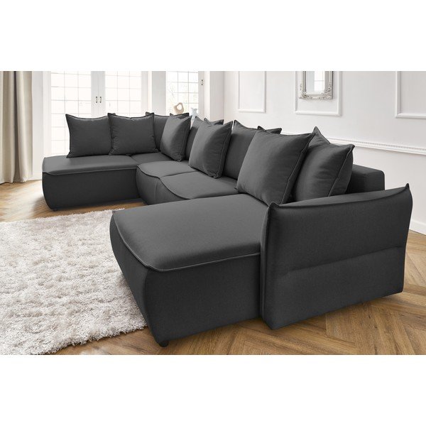 Colțar gri închis extensibil (cu colțar pe partea stângă ) Leon – Bobochic Paris-image-1
