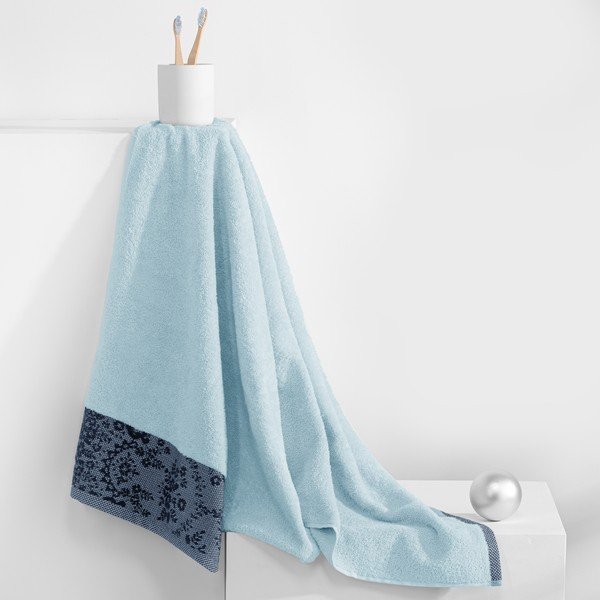 Prosop albastru din bumbac frotir 70x140 cm Crea – AmeliaHome-image-2