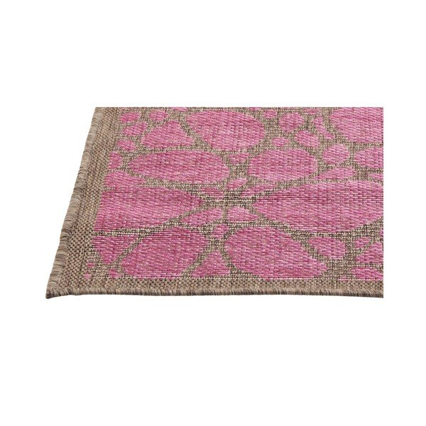 Covor adecvat pentru exterior Floorita Fiore, 135 x 190 cm, roz-image-1