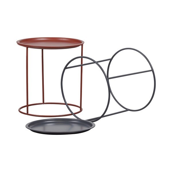 Măsuță auxiliară WOOOD Ivar, ø 40 cm, roșu-image-4