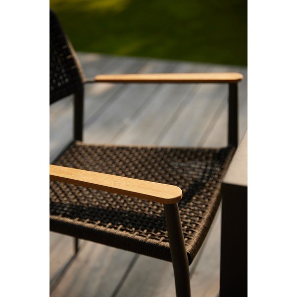 Scaun de grădină gri antracit din metal Ray – Diphano-image-3