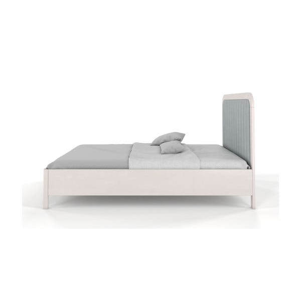 Pat dublu din lemn de fag Skandica Visby Modena, 200 x 200 cm, alb-image-3