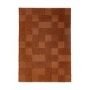 Covor teracotă țesut manual din lână 200x290 cm Checkerboard – Flair Rugs
