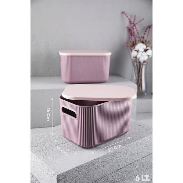 Cutie de depozitare din plastic cu capac – Mioli Decor-image-1