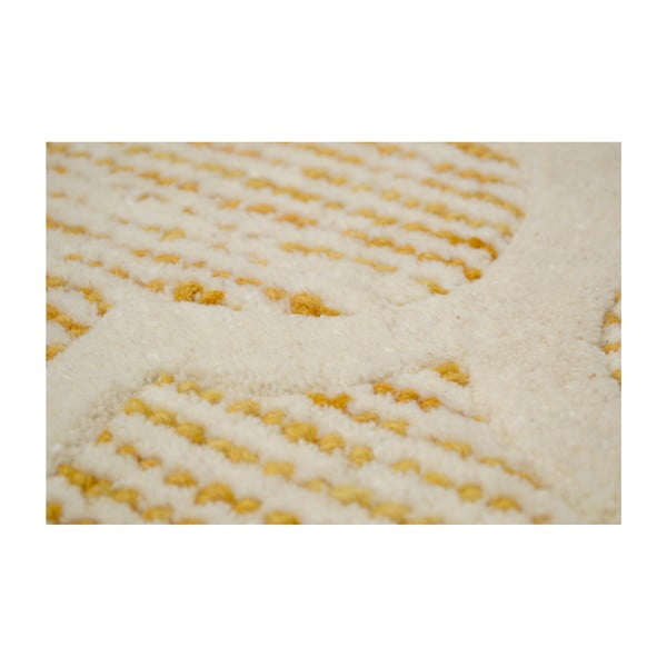 Covor țesut manual Bakero Diamond, 183 x 122 cm, galben-image-4