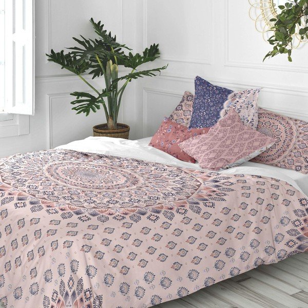 Set 2 fețe de pernă decorative din bumbac Happy Friday Basic Ibiza-image-1