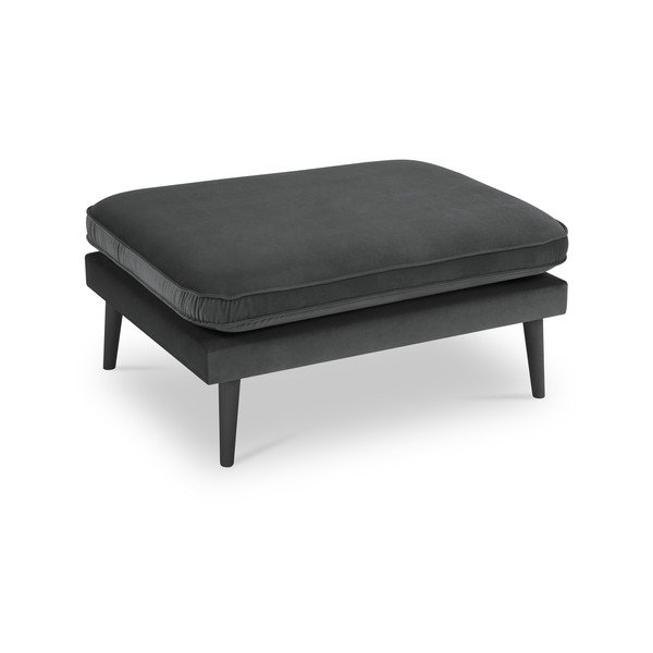 Taburet din catifea Kooko Home Lento, gri închis-image-2