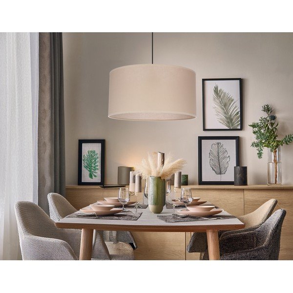 Lustră bej cu abajur textil ø 40 cm Shanti – Candellux Lighting-image-4