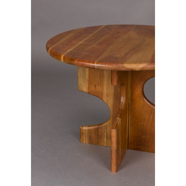 Măsuță auxiliară rotundă din lemn de acacia ø 60 cm Morgan – Dutchbone-image-4