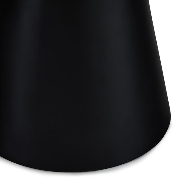 Măsuță de cafea neagră/gri deschis cu blat cu aspect de marmură ø 60 cm Tango – Furnhouse-image-4