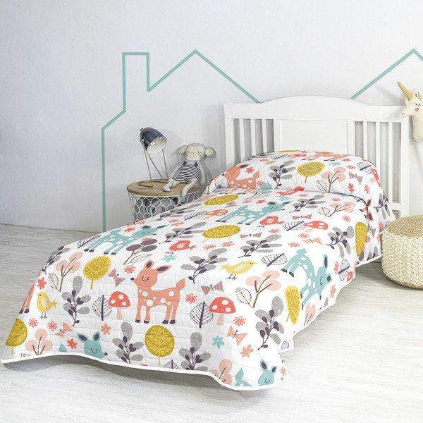 Cuvertură pentru copii din bumbac 260x180 cm Woodland – Moshi Moshi-image-2