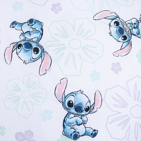 Lenjerie de pat pentru copii albă din bumbac pentru pat de o persoană 140x200 cm Lilo and Stitch "Ohana White" – Jerry Fabrics-image-4