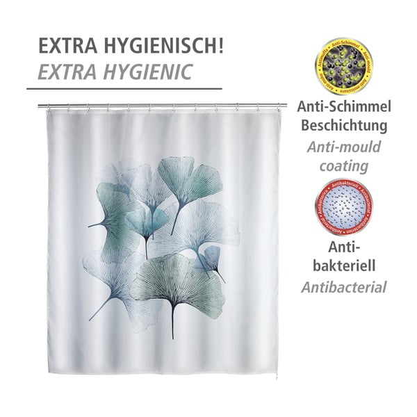 Perdea de baie lavabilă Wenko Ginkgo, 180 x 200 cm-image-4