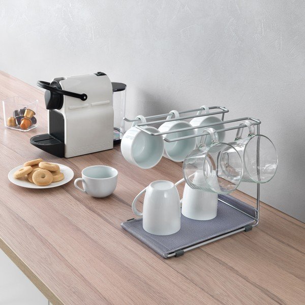 Suport pentru pahare de vin argintiu din oțel Calix – Metaltex-image-1