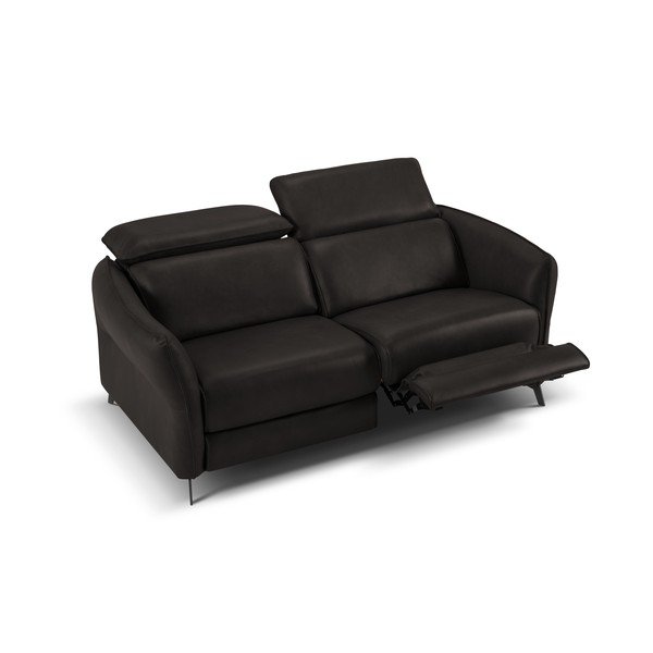 Canapea neagră cu tapițerie din piele 103 cm Hubble – Windsor & Co Sofas-image-3