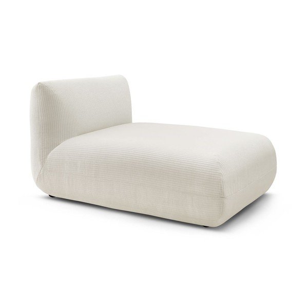 Modul pentru canapea alb cu tapițerie din catifea reiată Lecomte – Bobochic Paris-image-1