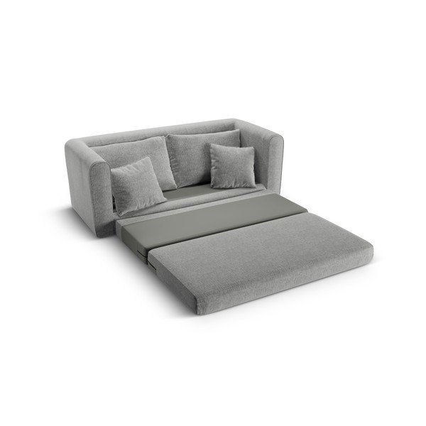 Canapea gri deschis extensibilă 158 cm Lido – Micadoni -image-4