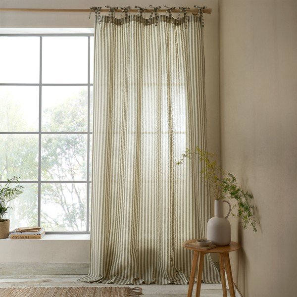 Draperie verde 140x229 cm Zanzibar Woven Stripe – Pineapple Elephant-image-1