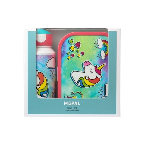 Set cutie pentru gustări și sticlă de apă pentru copii Mepal Unicorn-image-3