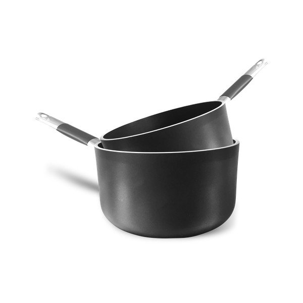 Cratiță cu coadă lungă și suprafață antiaderentă Pentole Agnelli Al Black, ø 16 cm, negru-image-1