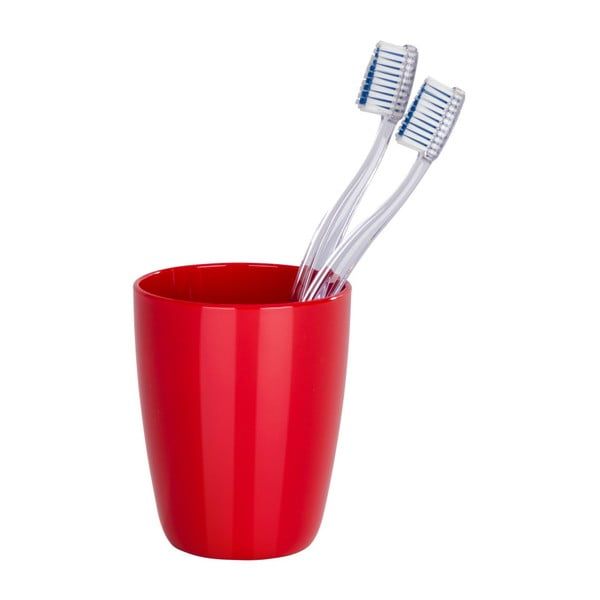Pahar pentru periuțe de dinți Wenko Cocktail Red, roșu