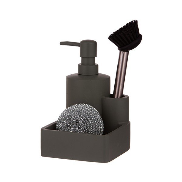 Suport pentru accesorii de spălat gri închis din polirășină Essentials – Ladelle