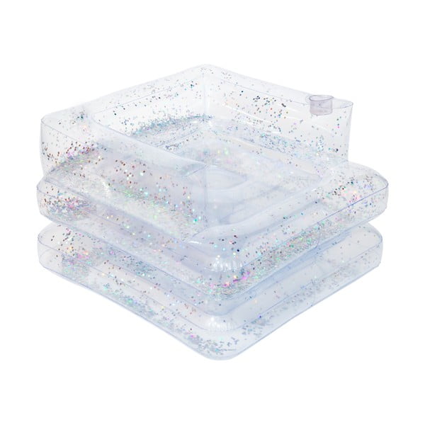 Șezlong gonflabil Sunnylife Glitter, transparent-image-2
