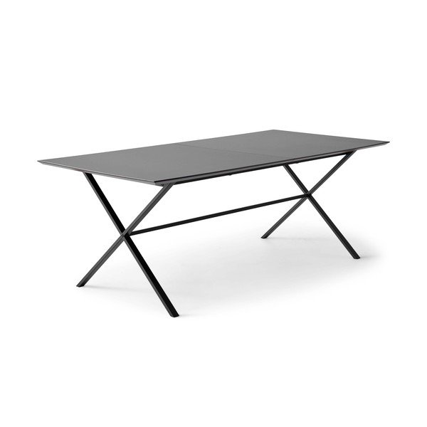 Masă de dining neagră extensibilă cu blat negru 100x210 cm Meza – Hammel Furniture