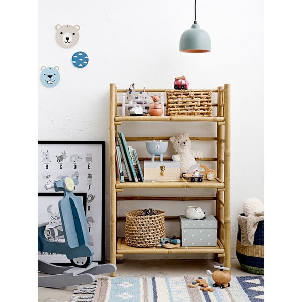 Covor din bumbac pentru copii Bloomingville Mini Cool, albastru - gri-image-3