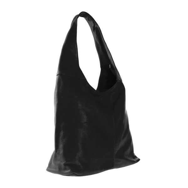 Geantă din piele Chicca Borse Michela, negru-image-1