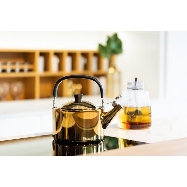 Ceainic auriu lucios din oțel inoxidabil 1,5 l Diamante – Vialli Design-image-2