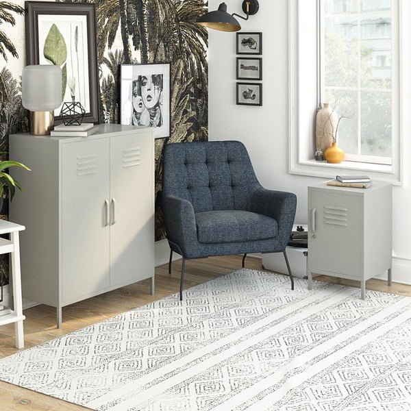 Noptieră bej din metal Bradford – Støraa-image-1