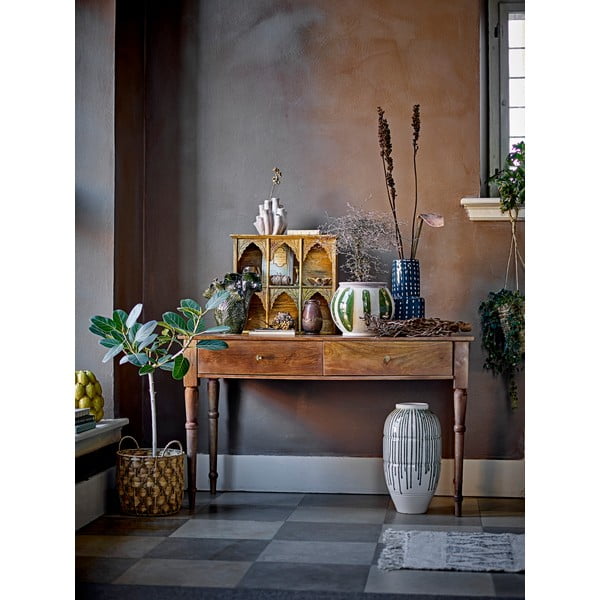 Vază maro din gresie handmade Reina – Bloomingville-image-1