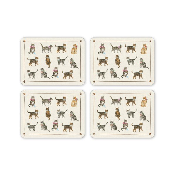 Set 4 suporturi pentru farfurie Cooksmart England Cats on Parade-image-1