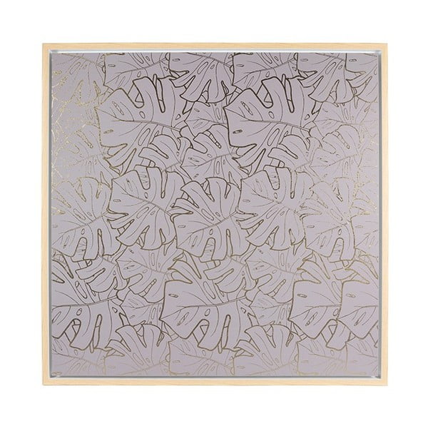 Tablou de perete Santiago Pons Gray Leaves, 104 x 104 cm