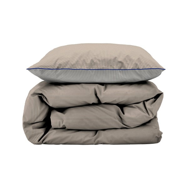 Lenjerie de pat bej din bumbac organic pentru pat de o persoană/extinsă 140x220 cm Frame – Södahl