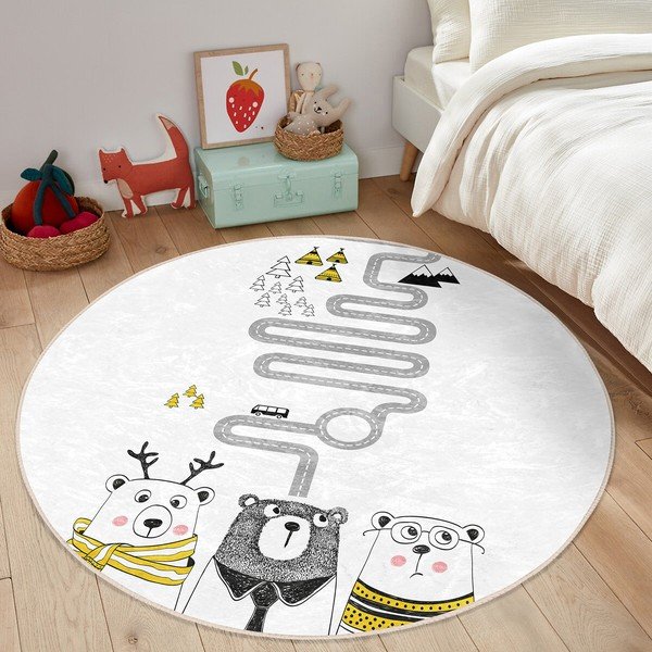 Covor pentru copii alb ø 100 cm Comfort – Mila Home-image-4