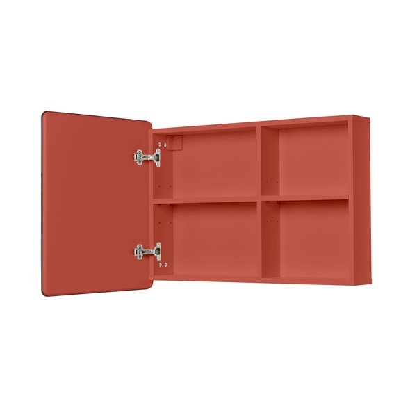 Dulap de baie roșu suspendat/cu oglindă 80x58 cm Color Bath – Tom Tailor-image-3