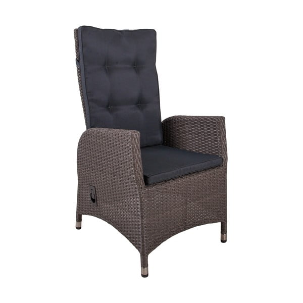 Fotoliu de grădină gri închis din ratan artificial Braga – Garden Pleasure