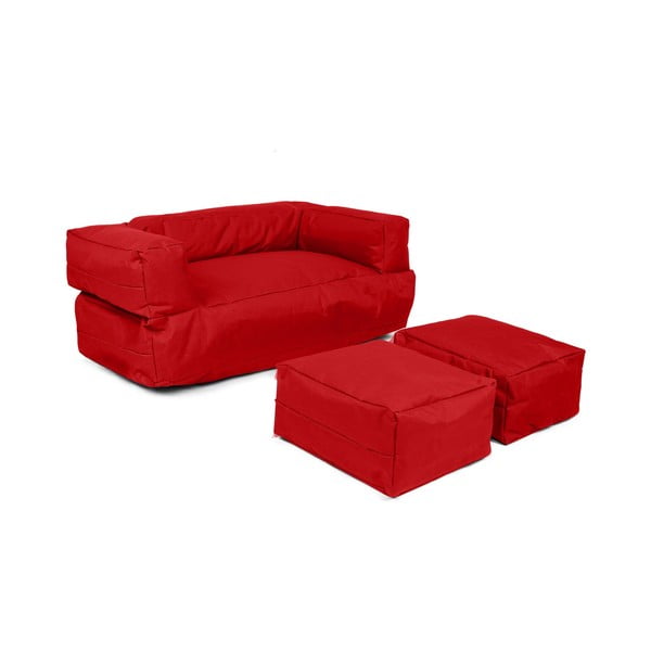 Canapea pentru copii roșie 100 cm Nier – Floriane Garden