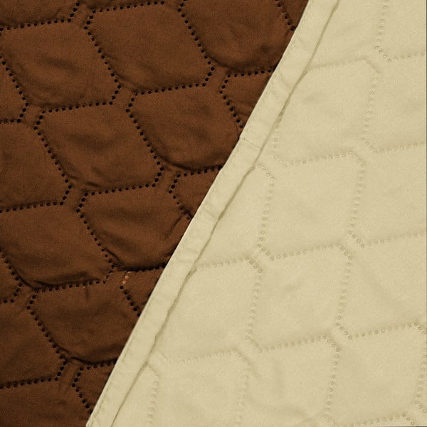 Cuvertură cu 2 fețe din microfibră DecoKing Axel, 240 x 260 cm, bej - maro-image-3