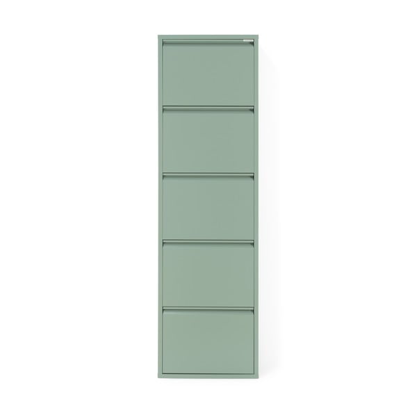 Pantofar verde prăfuit cu deschidere înclinată din metal 50x169x15 cm Billy – Spinder Design-image-3