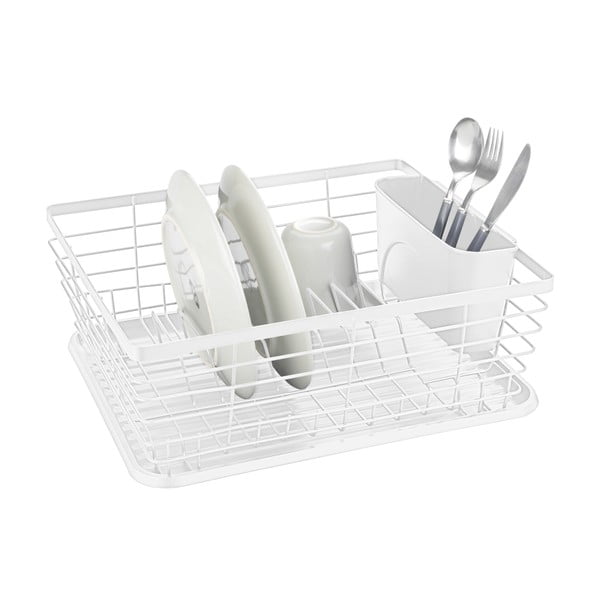Scurgător de vase alb din metal 36x30 cm Drip – Wenko