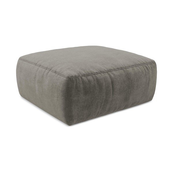 Taburet gri cu tapițerie din chenille Kuki – Makamii-image-3