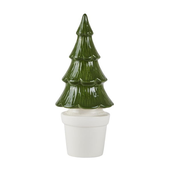 Decorațiune din ceramică pentru Crăciun KJ Collection Tree, înălțime 27 cm, verde
