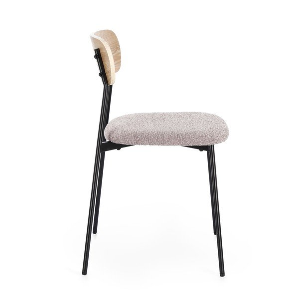 Scaun de dining gri stivuibil tapițat Genevieve – Bizzotto-image-4