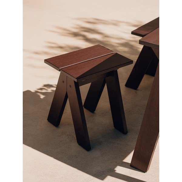 Scaun de grădină maro închis din lemn masiv Navo – noo.ma-image-1