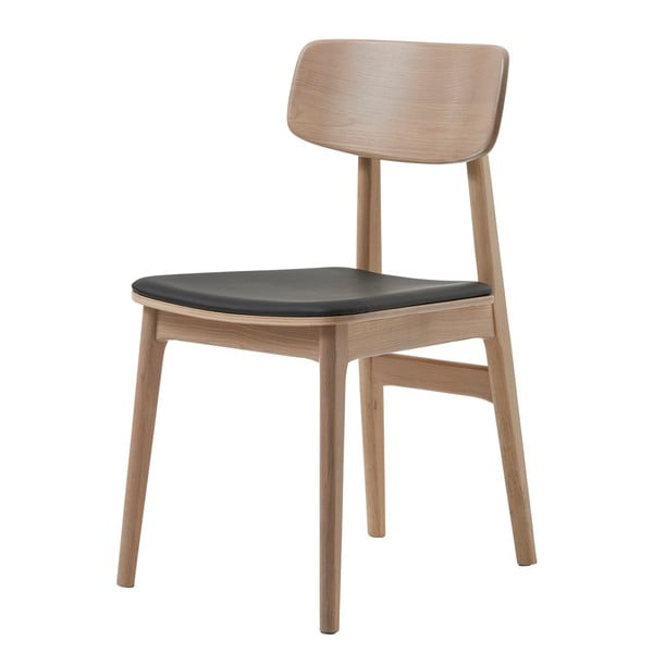 Scaun din lemn de stejar alb Unique Furniture Livo-image-2