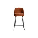 Scaun de bar cărămiziu din catifea (înălțime șezut 64 cm) Vogue – WOOOD